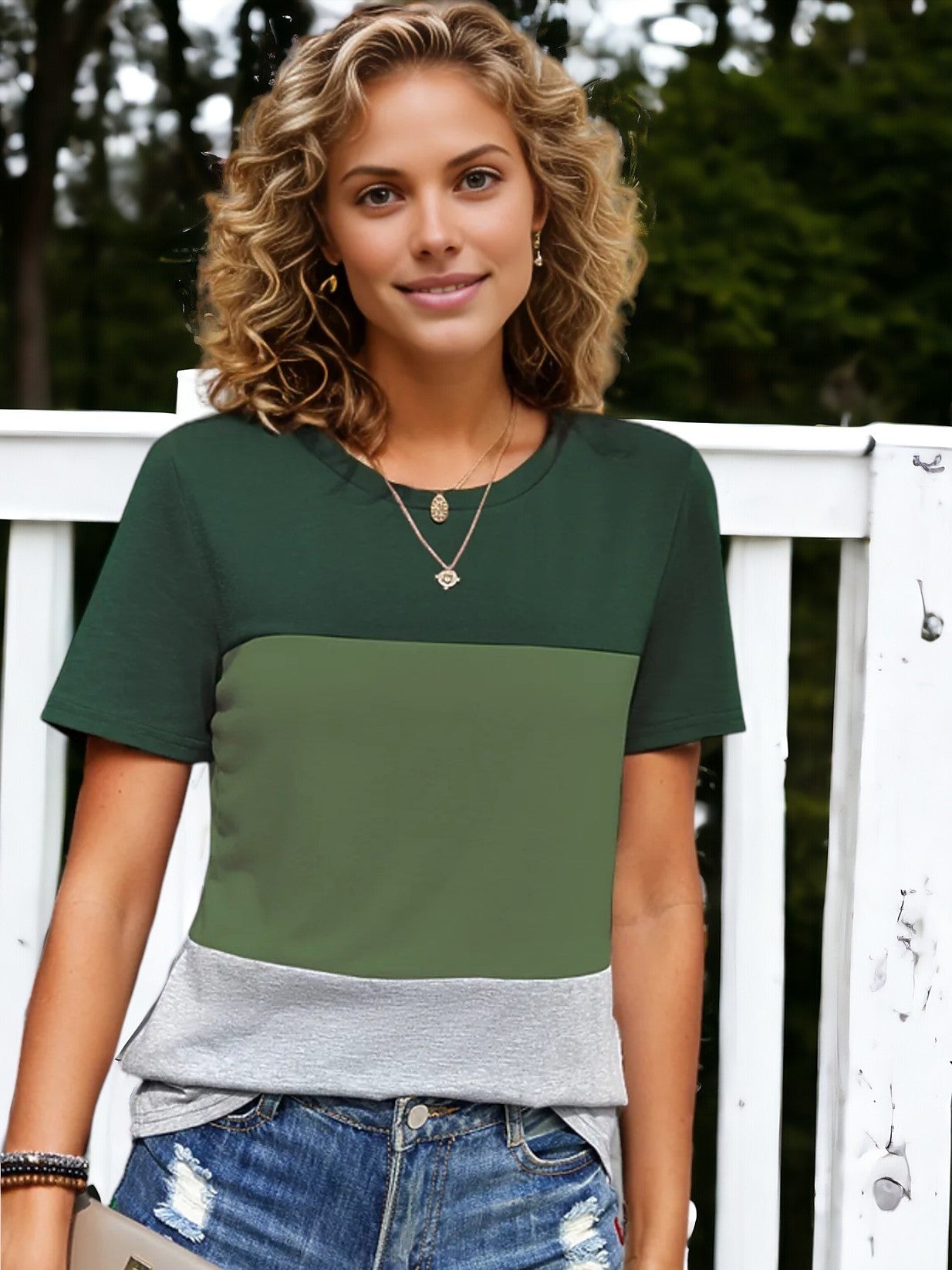Triple Color Block T-Shirt