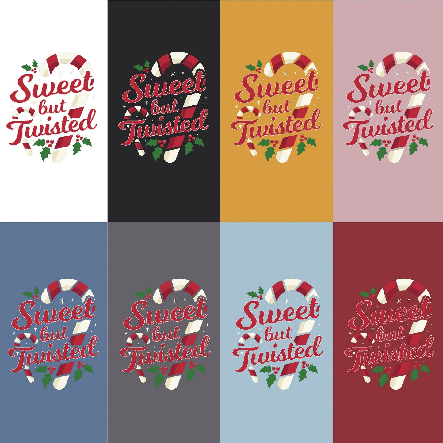 Sugar & Spiral: 'Sweet but Twisted' Festive Candy Cane Tee