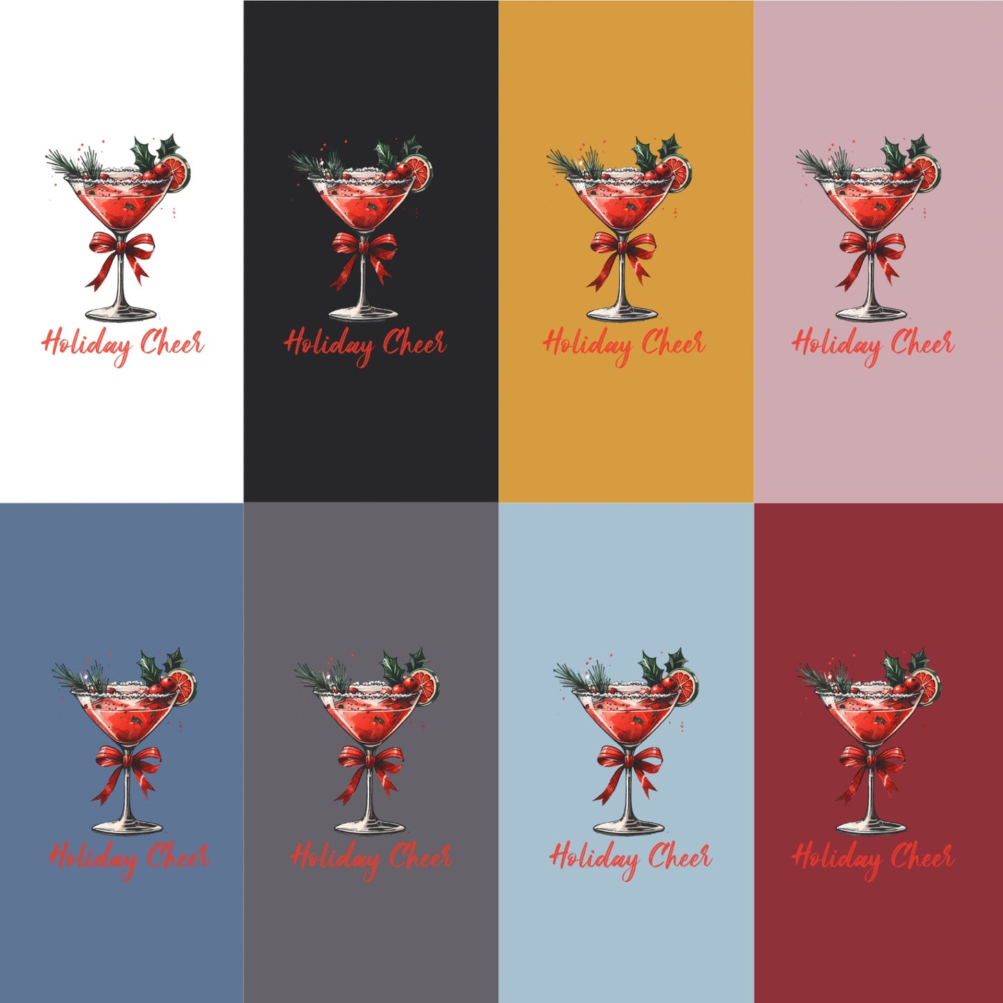 'Holiday Cheer' Festive Wine Glass T-shirt