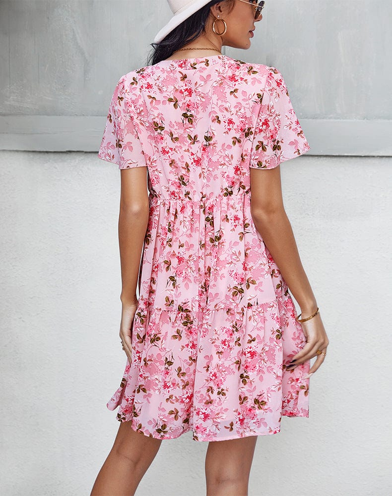 Floral Round Neck Dress