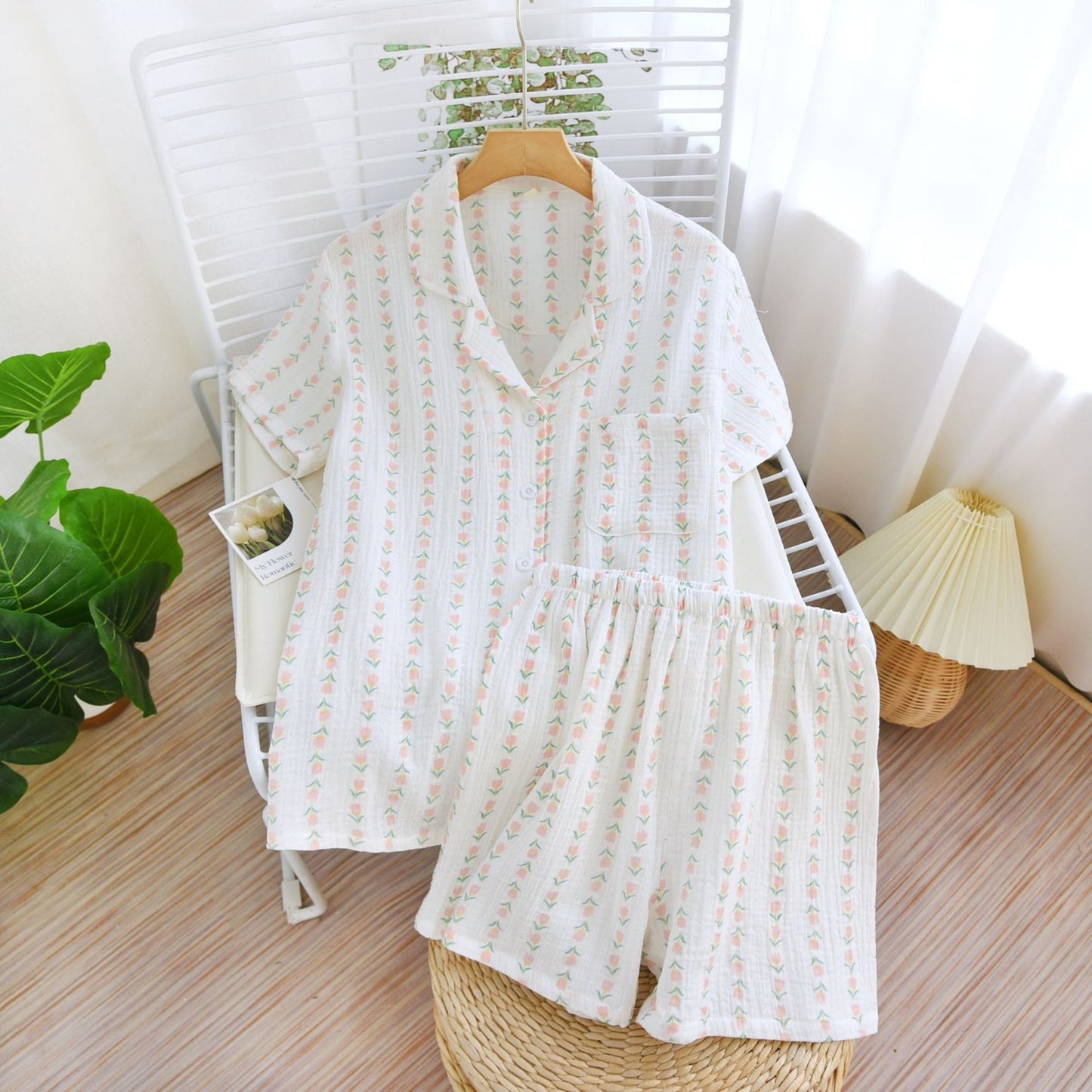 Floral Striped Pattern Lounge Coordinates