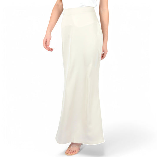 Satin Maxi Skirt With High Waist And Flowing A-Line Design