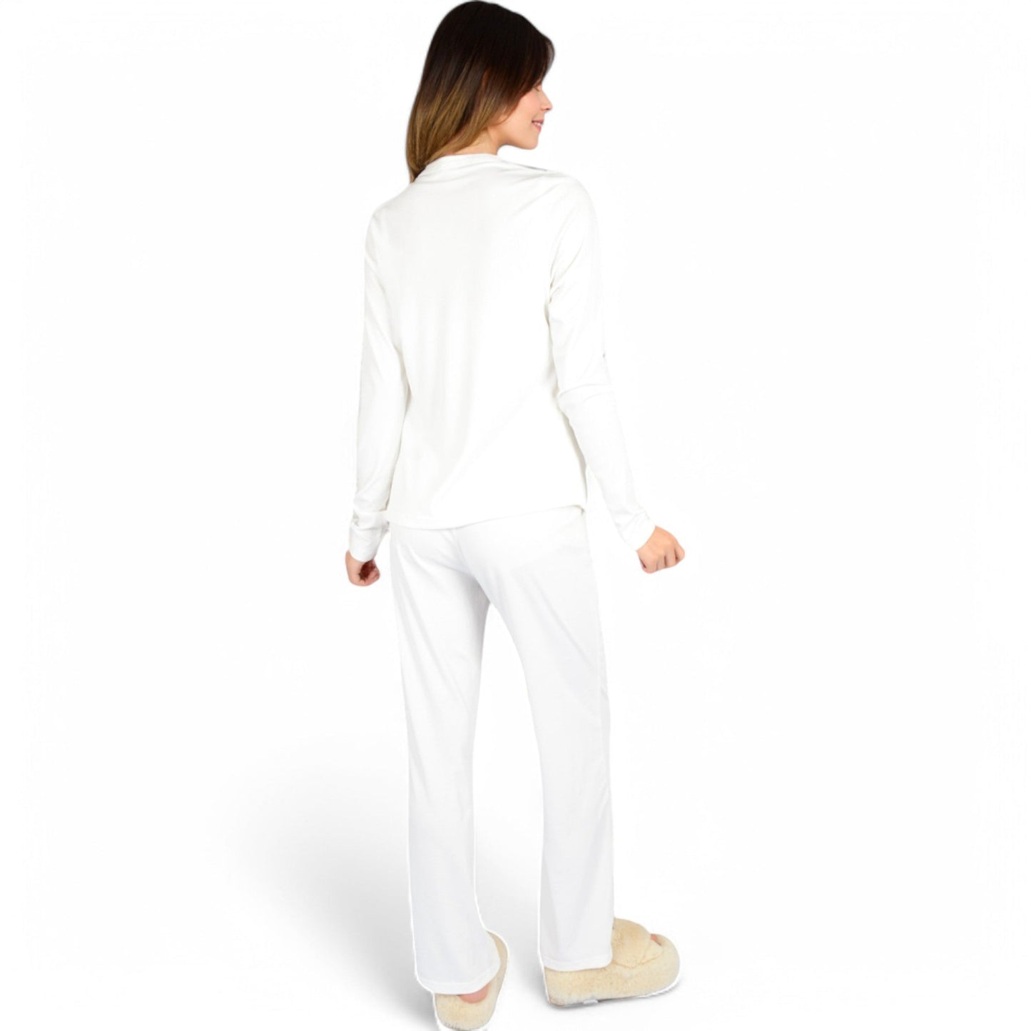 Ribbed Knit Lounge Set with Open Front Cardigan, Bralette, and Wide-Leg Pants