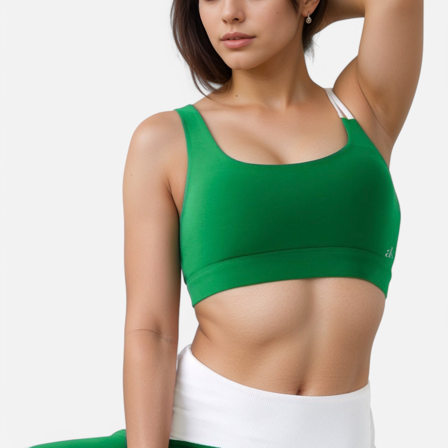 Women's Scoop Neck Sports Bra with Double Strap Design