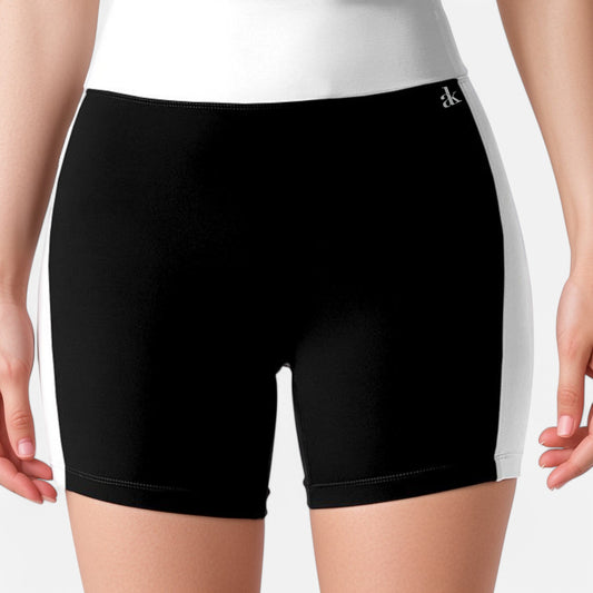 Active Women's High Waist Color Block Biker Shorts