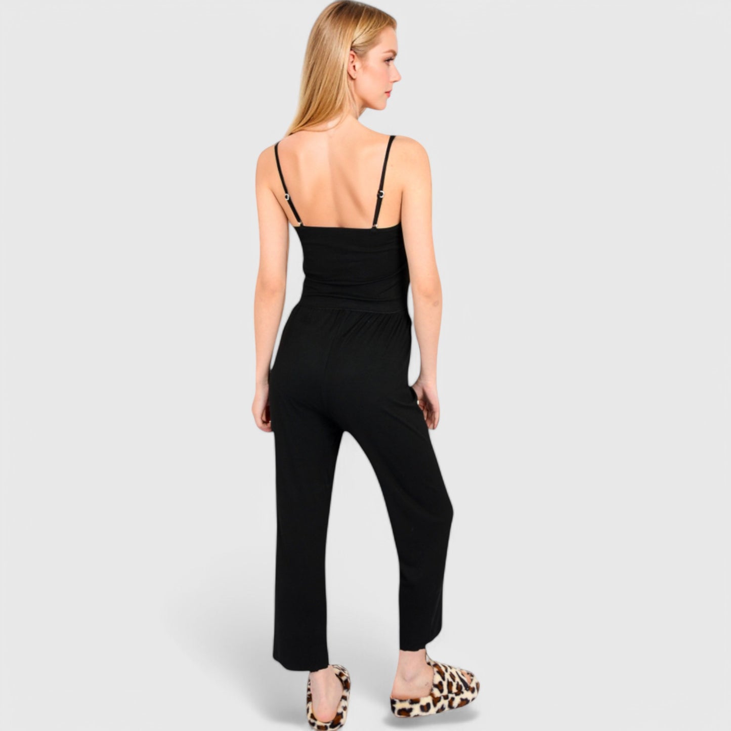 Lounge Women's 3-Piece Lounge Pajama Set with Camisole, Button-Up Top, and Wide-Leg Pants