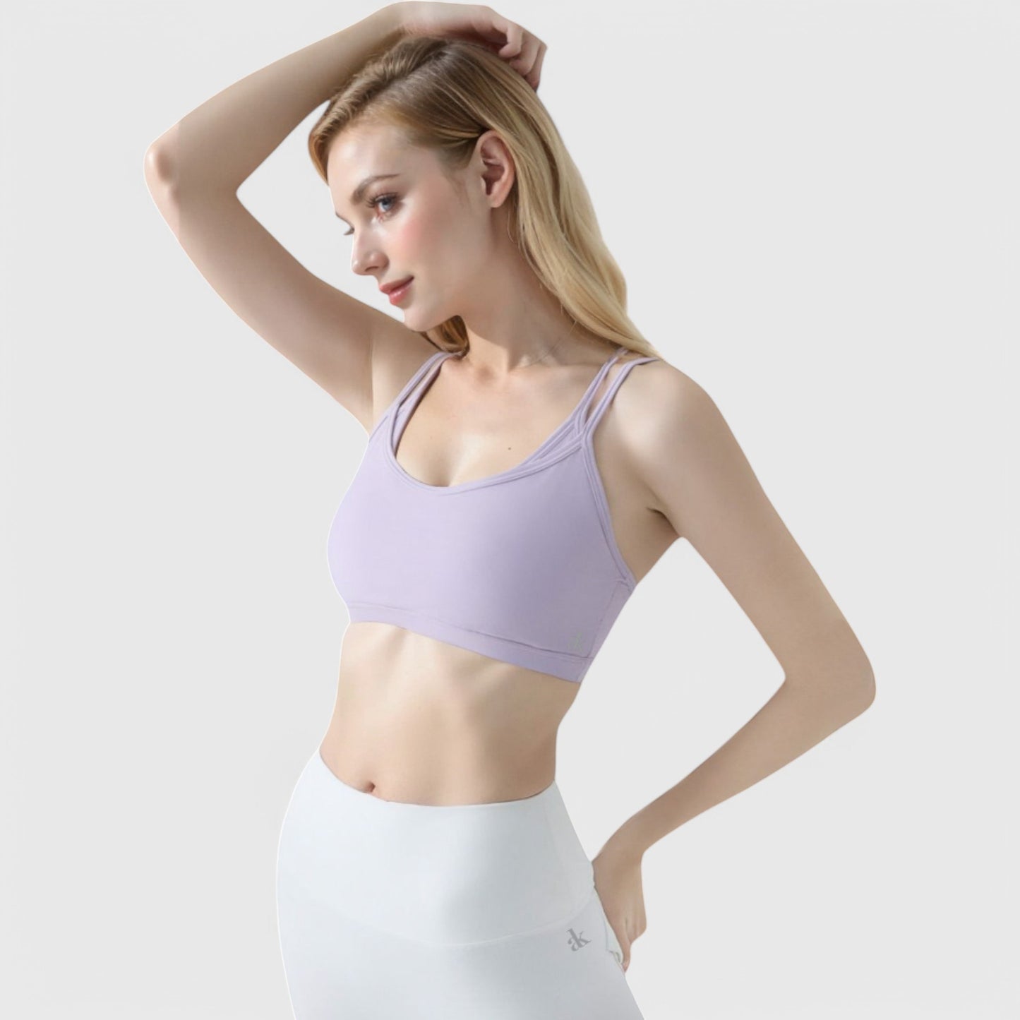 Active Women's Double Strap Scoop Neck Sports Bra