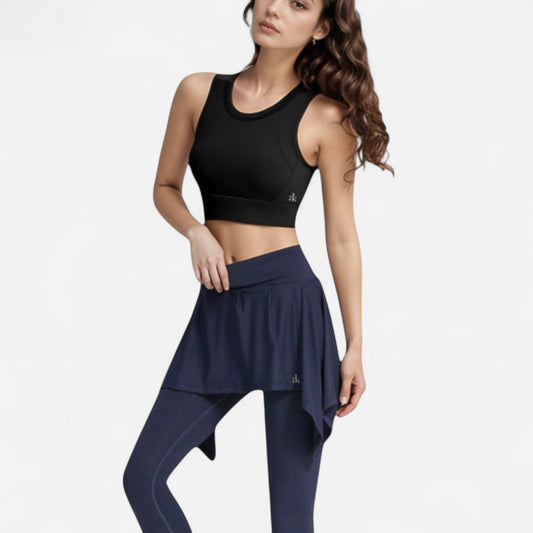 Crisscross Back Sports Bra with Cutout Detail and Adjustable Hook Closure