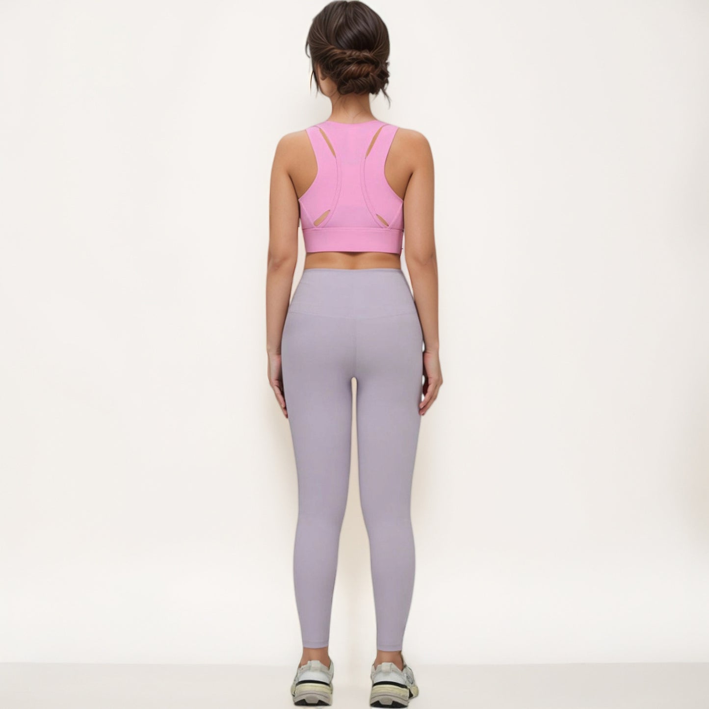 Front Zip Sports Crop Top with Scoop Neck and Wide Straps for Support