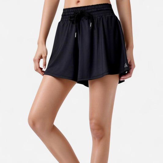 High Waist Athletic Skort with Inner Shorts and Adjustable Drawstring Waistband