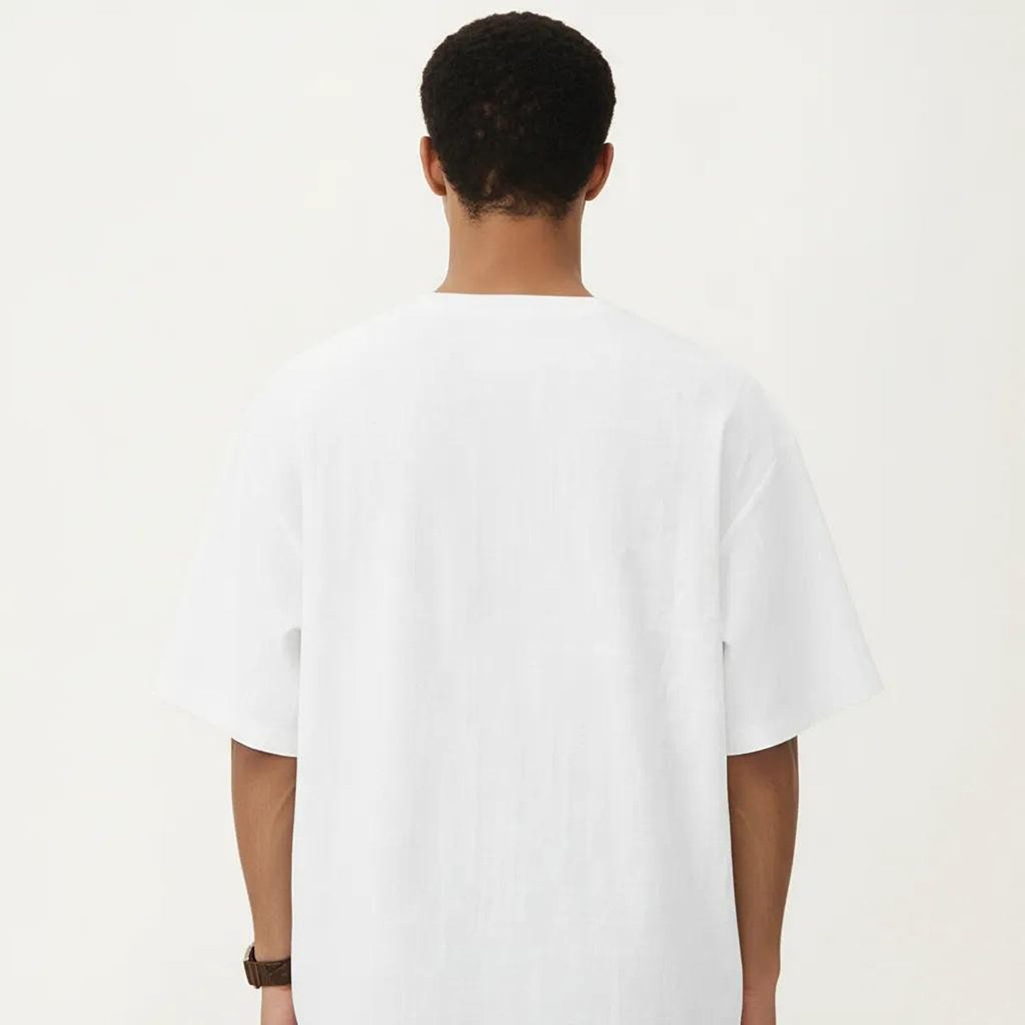 Men's Short Sleeve Crew Neck T Shirt with Relaxed Fit and Clean Minimal Silhouette