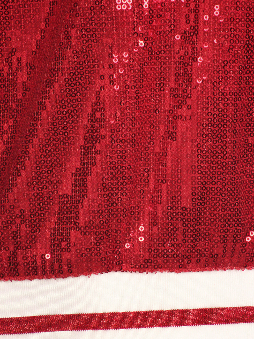 Striped Metallic Sequin Varsity Jacket