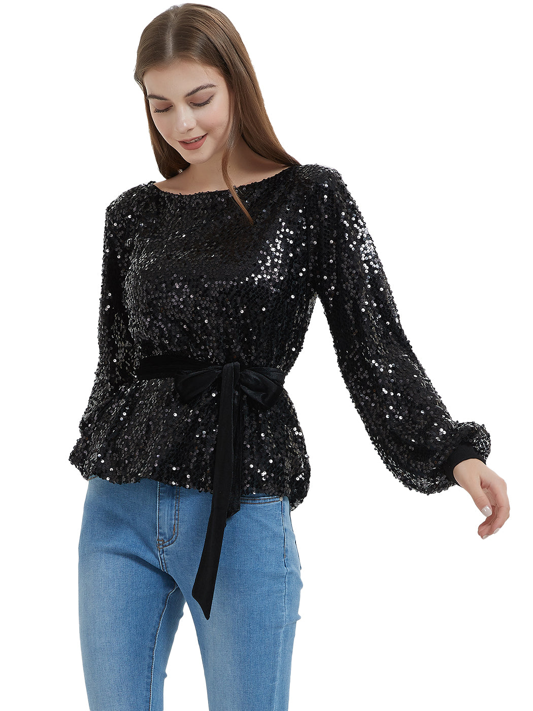 Sequin Party Sweatshirt Pullover Top
