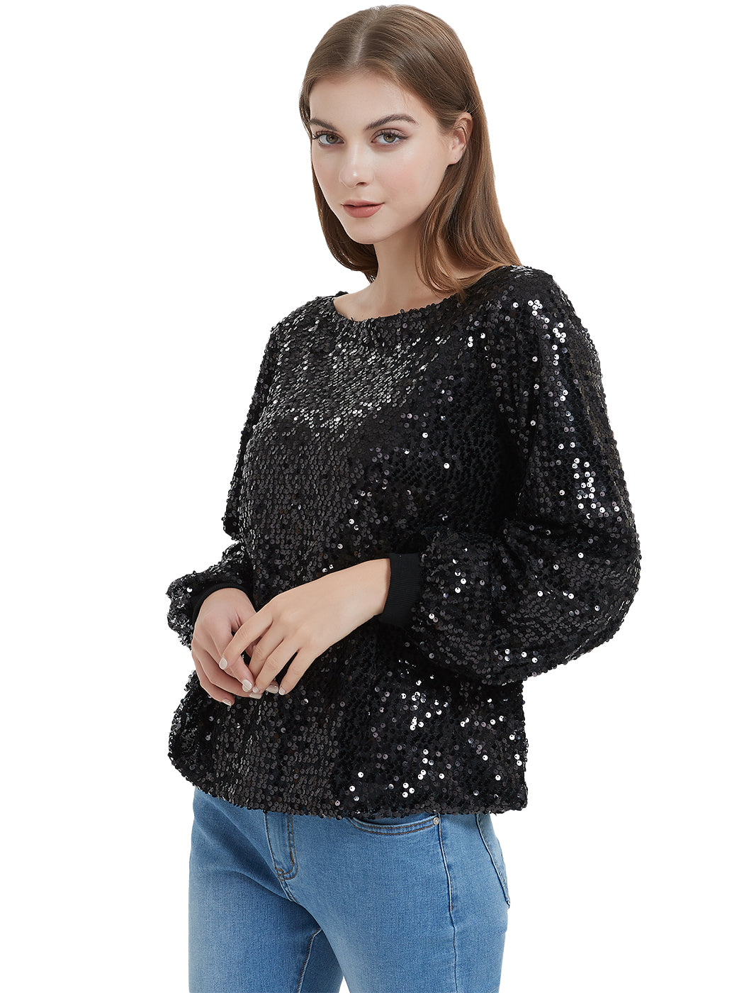 Sequin Party Sweatshirt Pullover Top