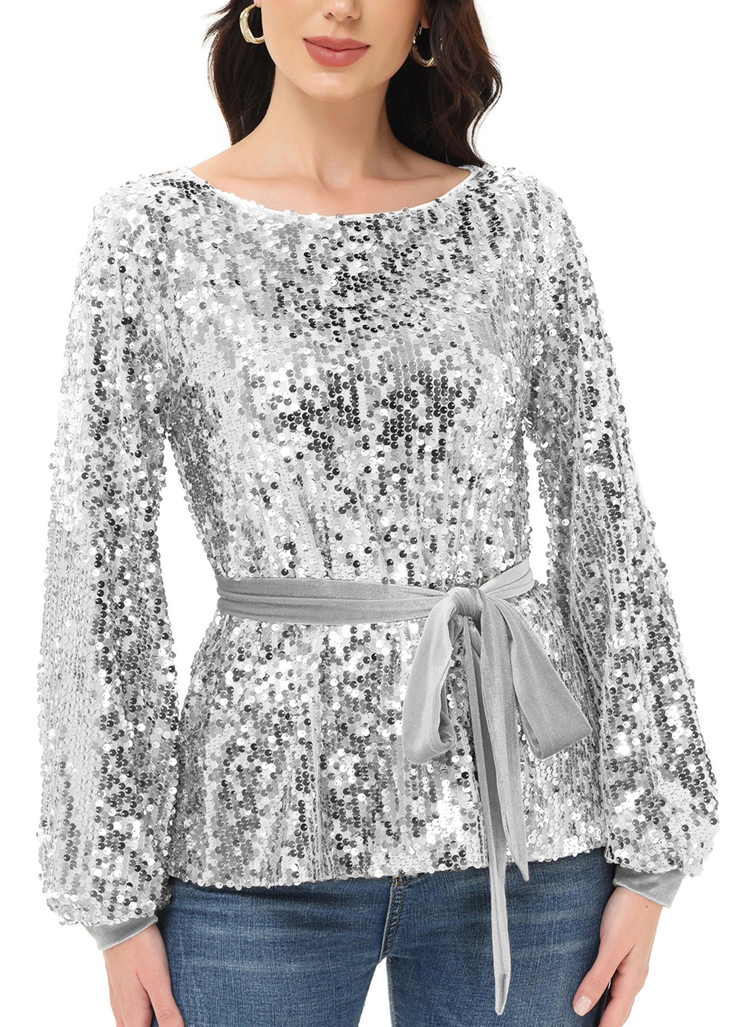 Sequin Party Sweatshirt Pullover Top