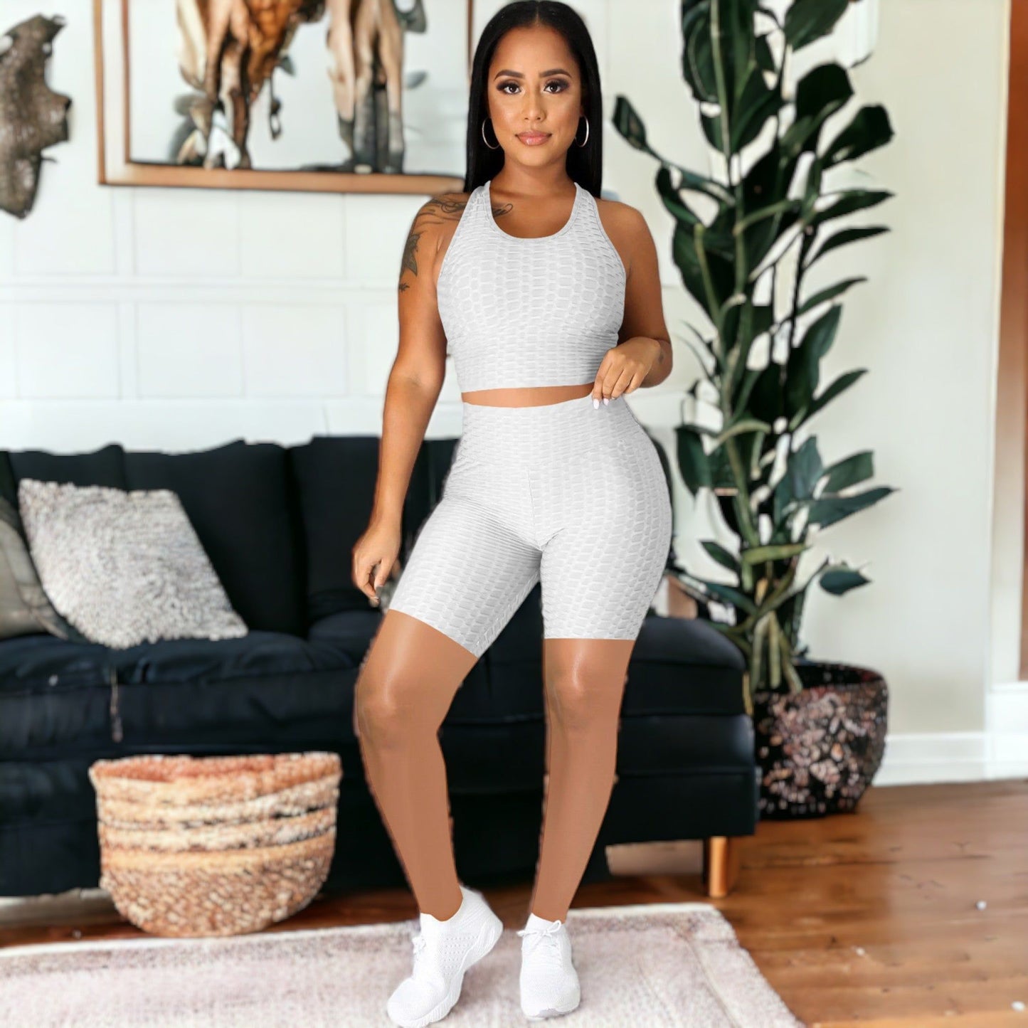 Seamless Yoga Workout Set for Stretchy 2 Piece Outfits