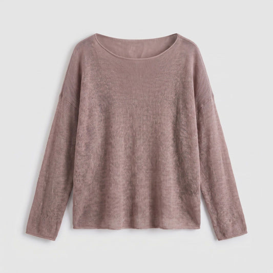 Sheer Loose Knit Long Sleeve Sweater