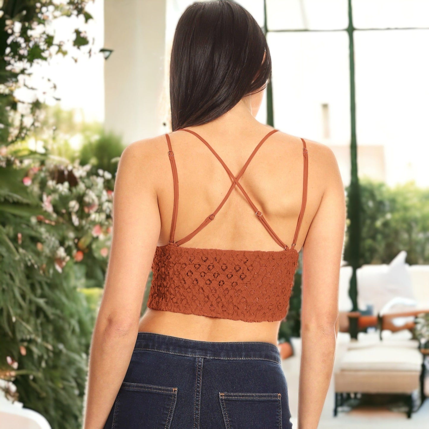 Floral Lace Bralette Crop Top