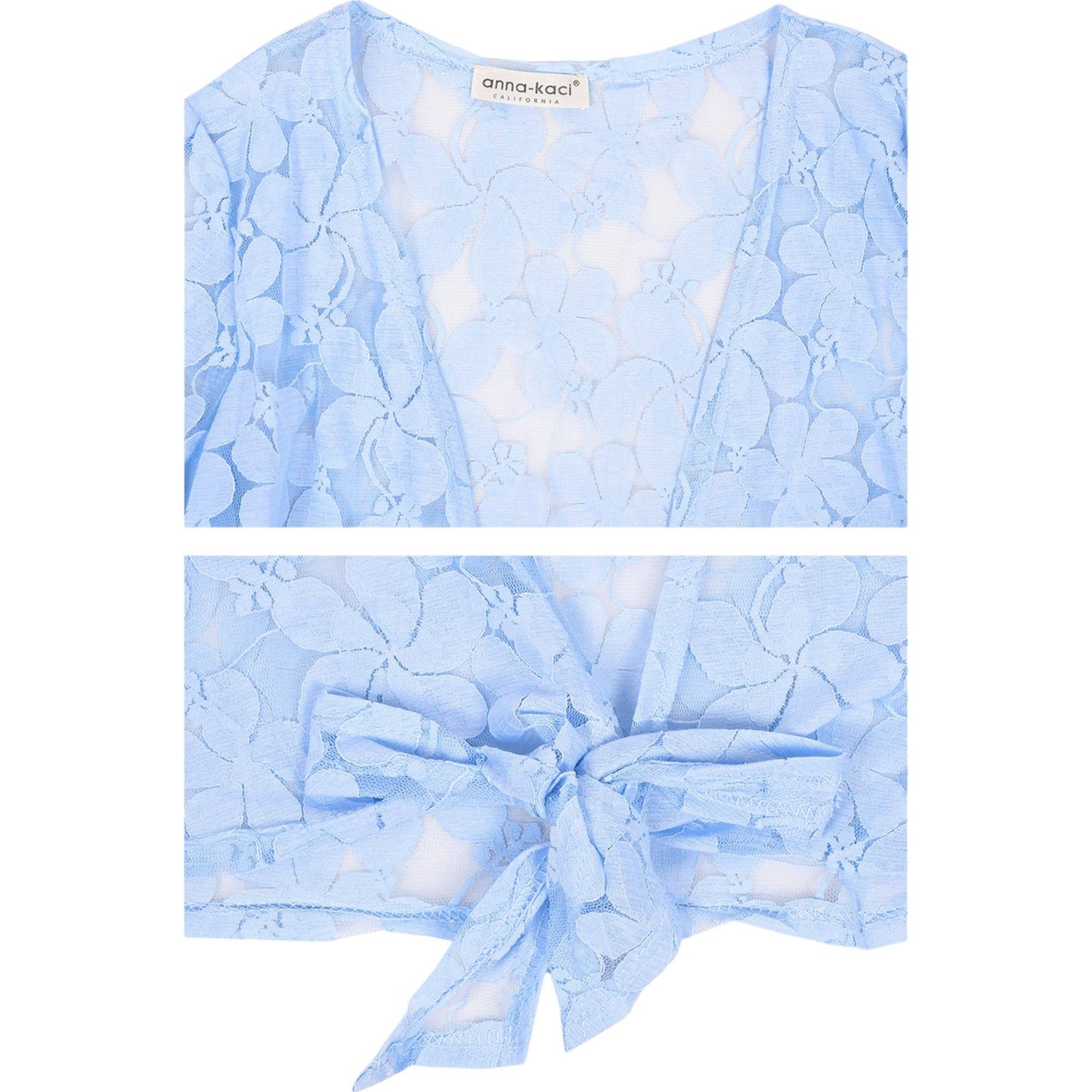 Crochet Floral Lace Short Sleeve Cropped Shrug