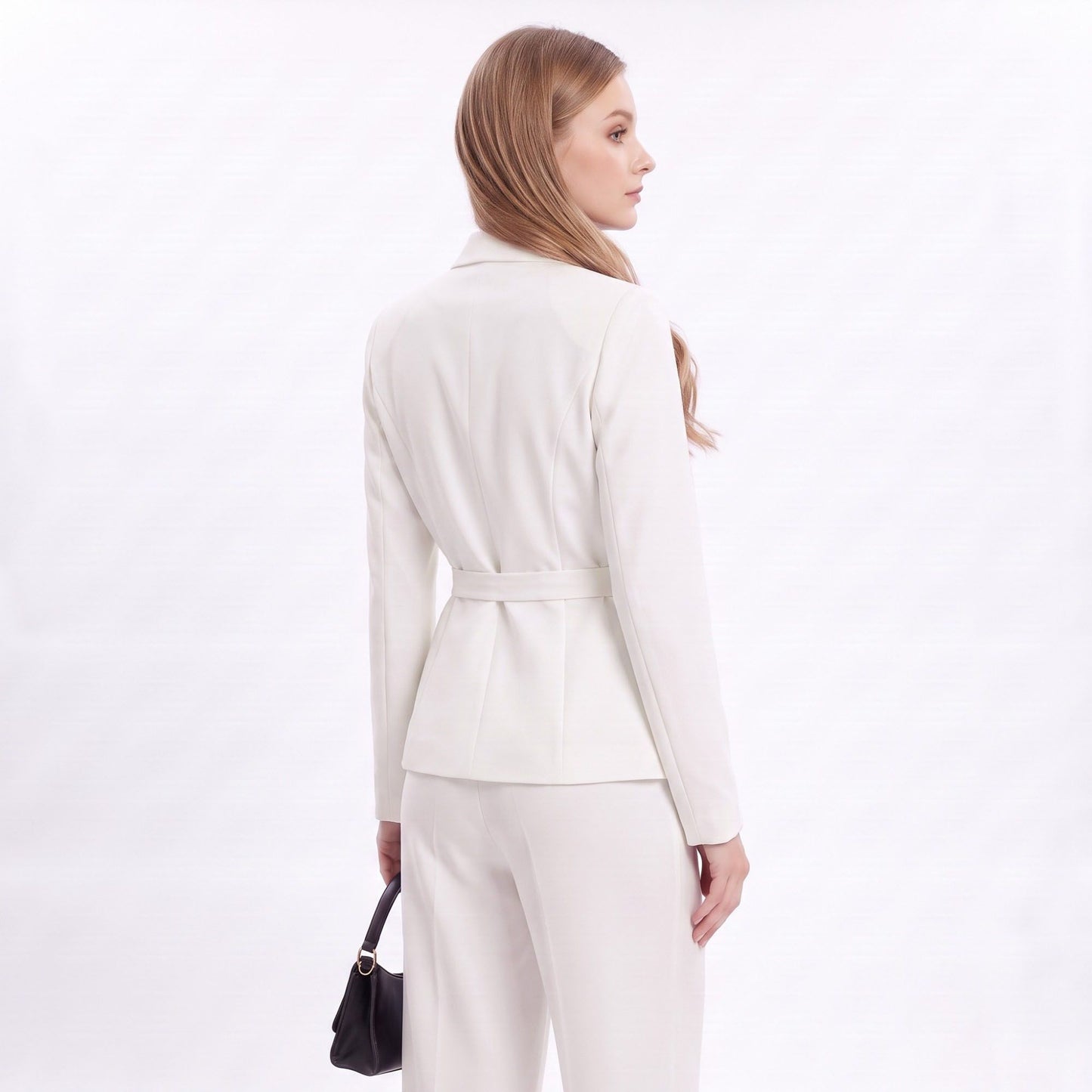 Shawl Collar Blazer and Straight Leg Pants Two Piece Suit Set