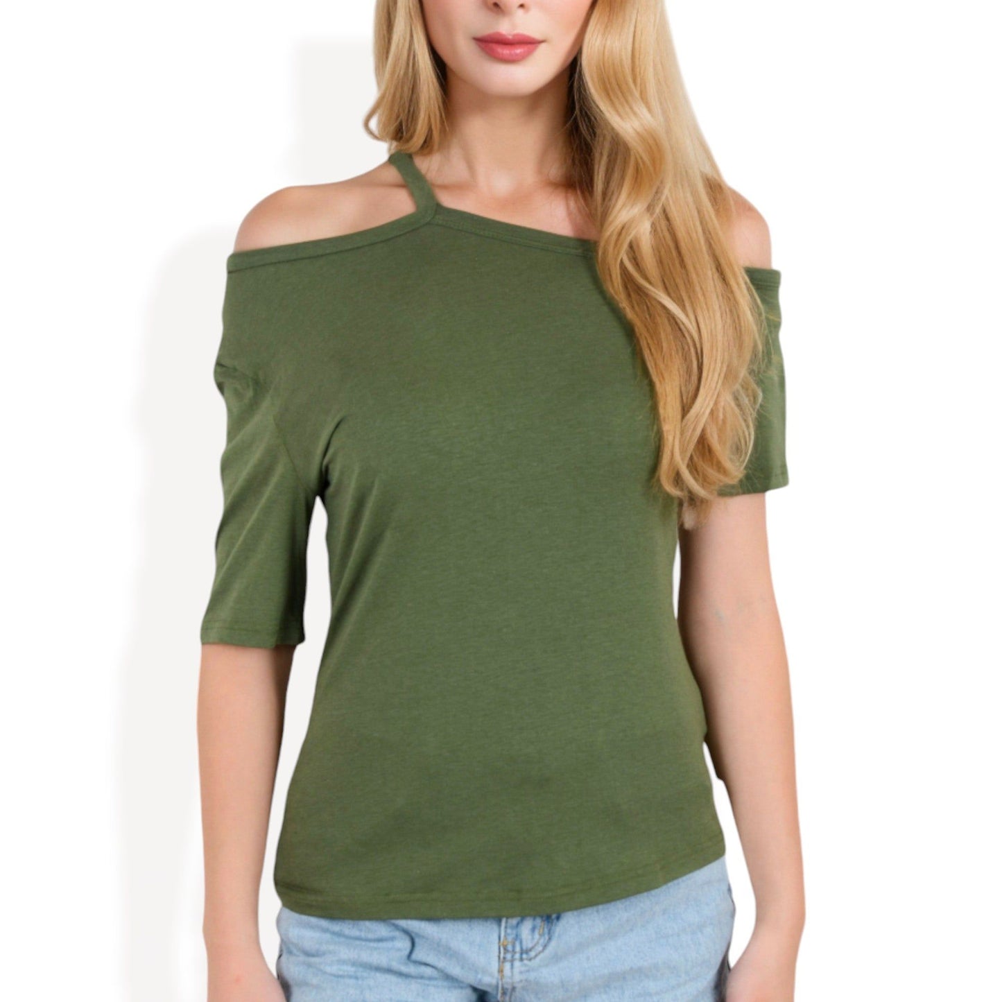 Off Shoulder Leopard Print Top with Strappy Details