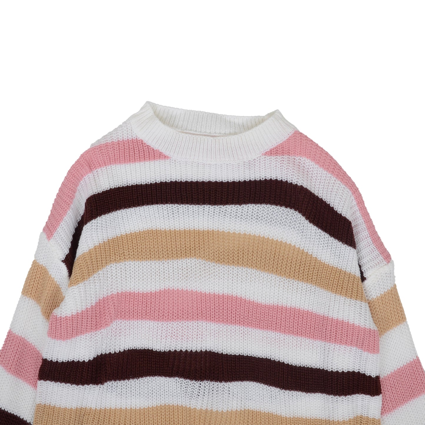 Anna-Kaci Striped Bell Sleeve Light Long Sleeve Sweater Top for Women