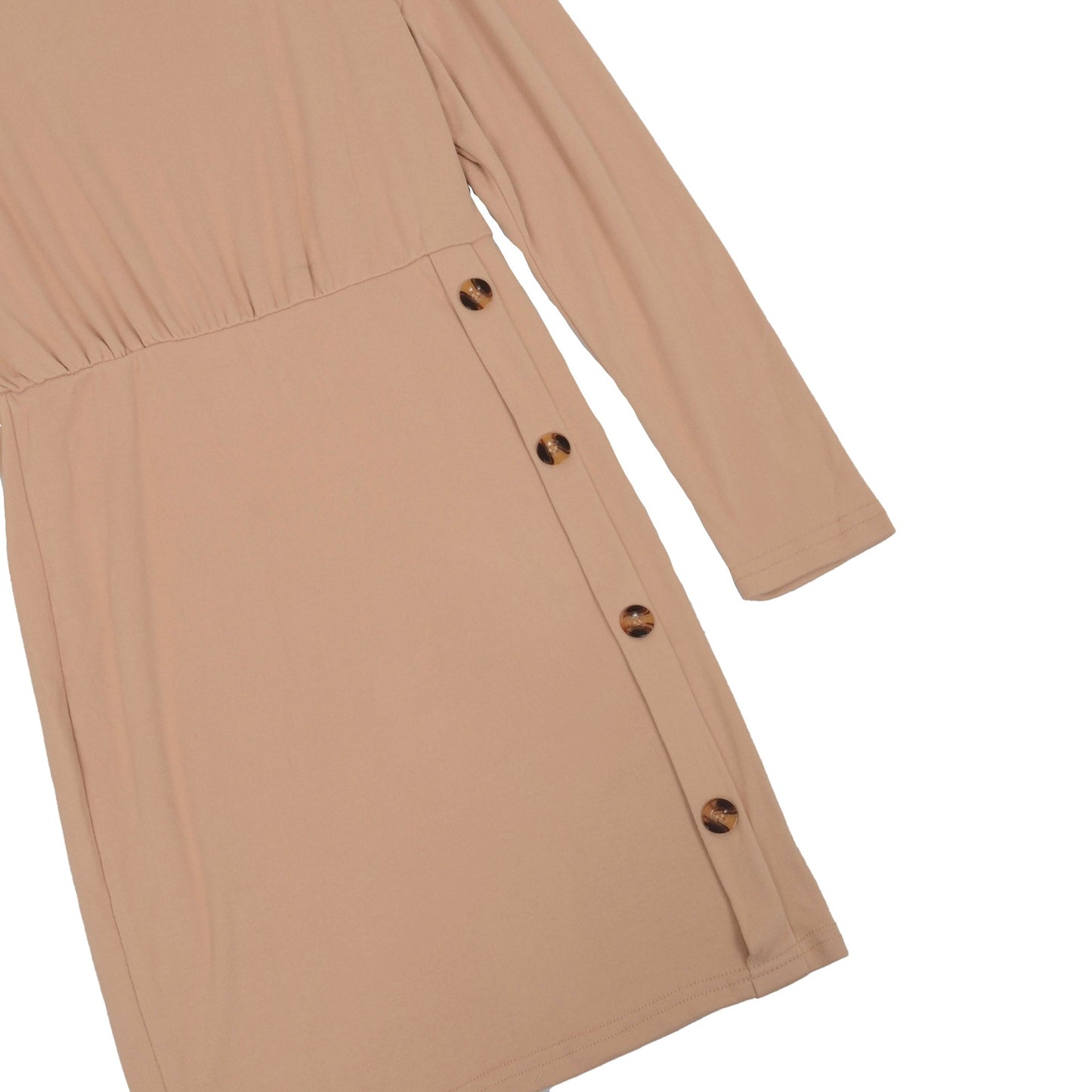 Contrast Button Skirt Bodycon Dress