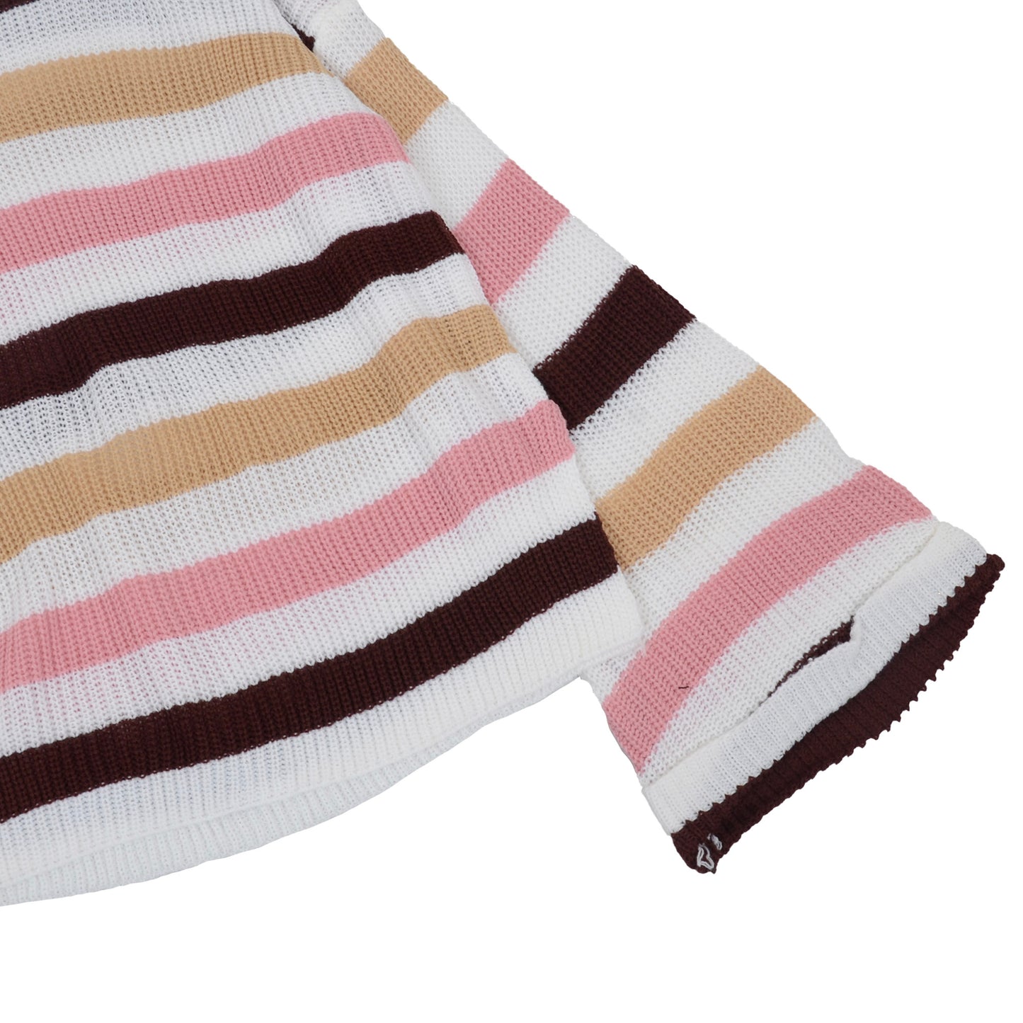 Anna-Kaci Striped Bell Sleeve Light Long Sleeve Sweater Top for Women