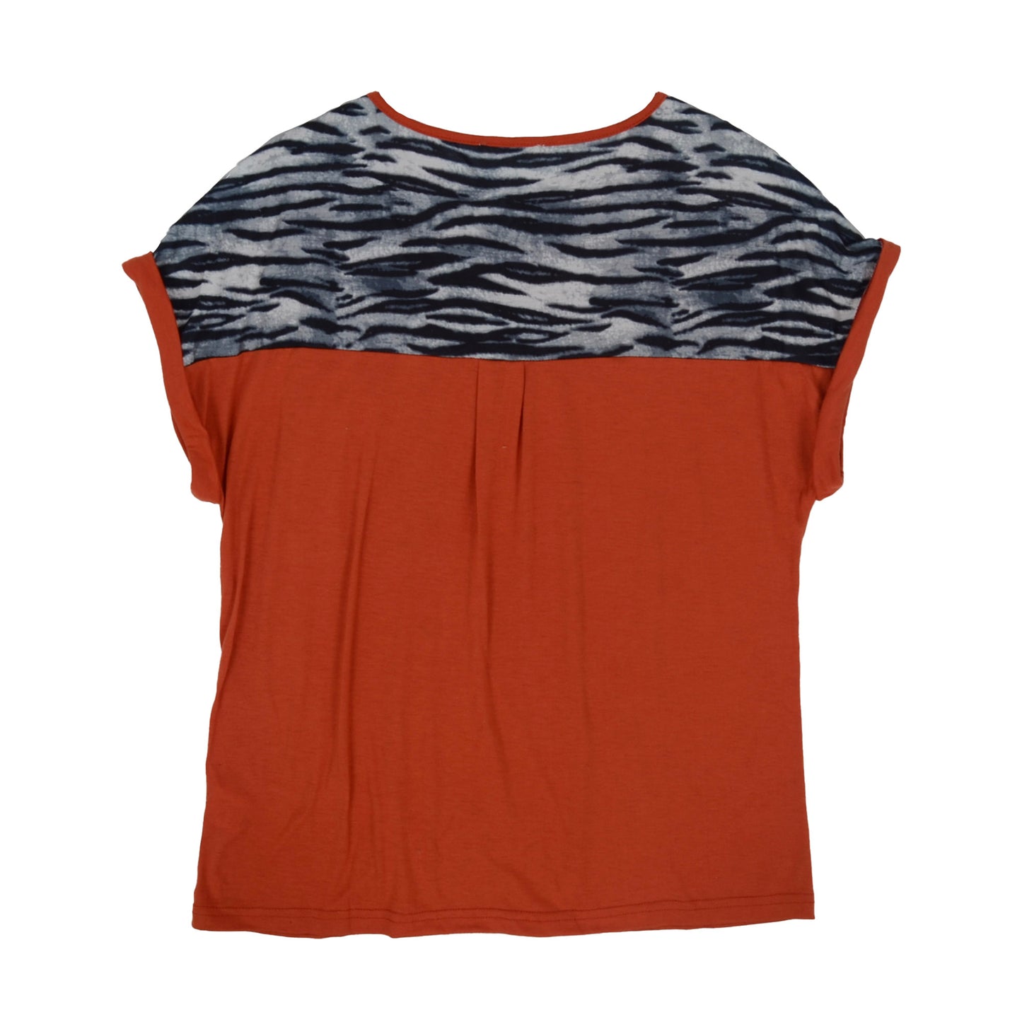 Zebra Print Two Tone Tee