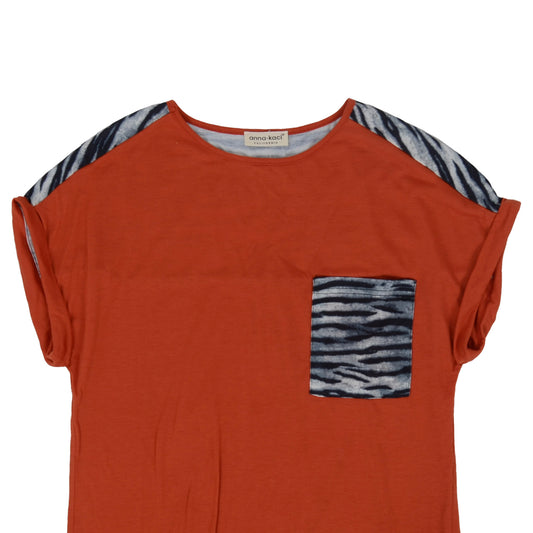 Zebra Print Two Tone Tee