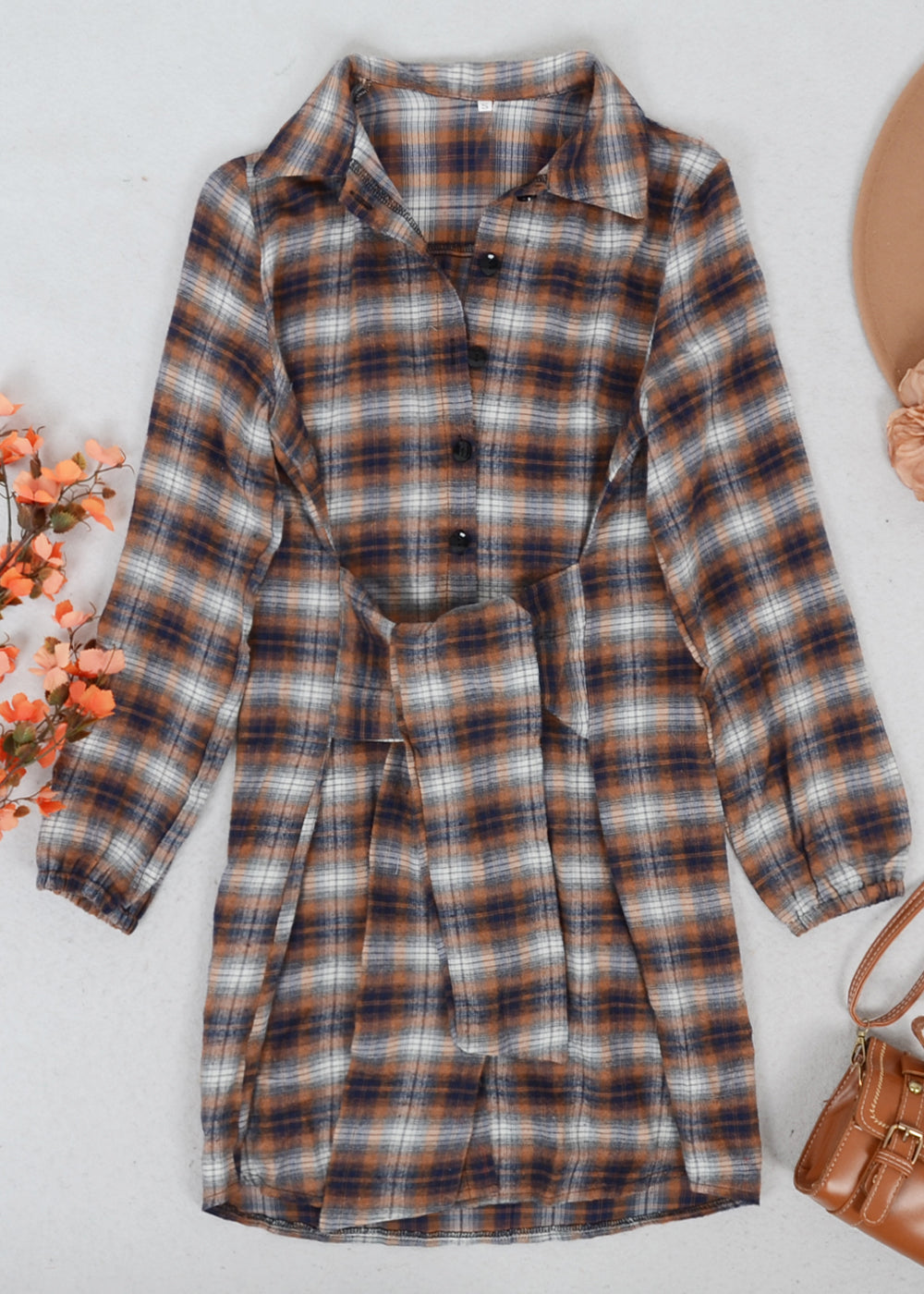Plaid Print Oversized Overshirt