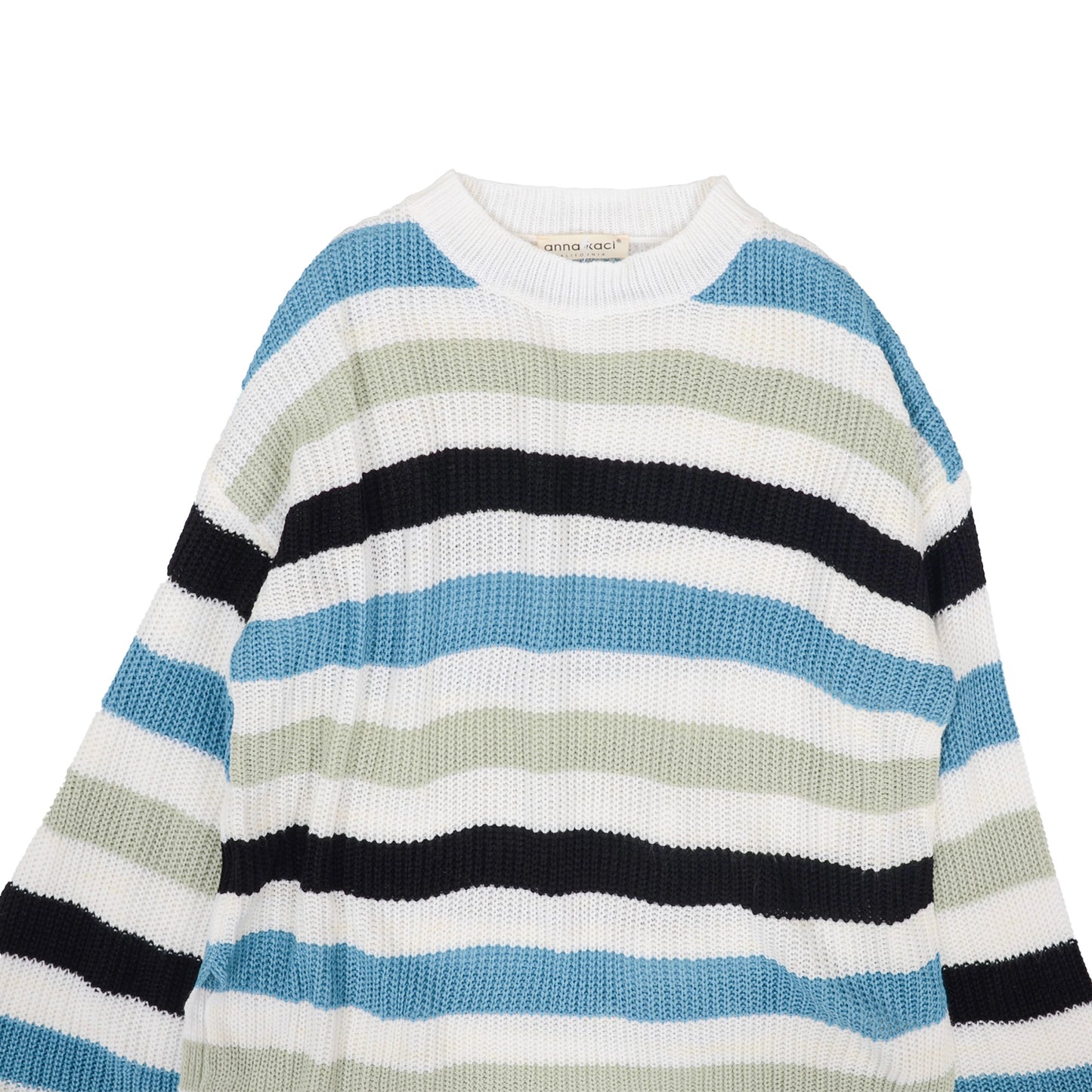 Anna-Kaci Striped Bell Sleeve Light Long Sleeve Sweater Top for Women