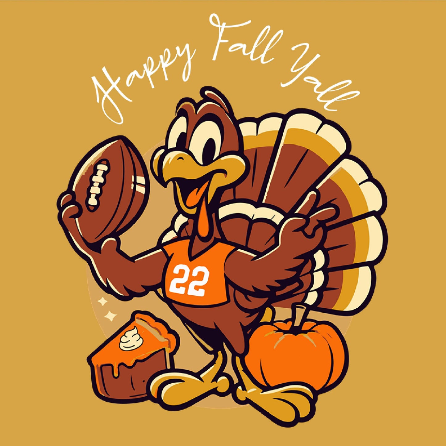 Cheerful 'Happy Fall Yall' Thanksgiving Tee
