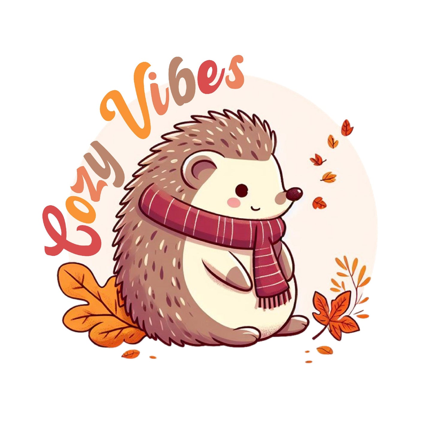 "Hedgehog Cozy Vibes" Fall Vibes T-Shirt