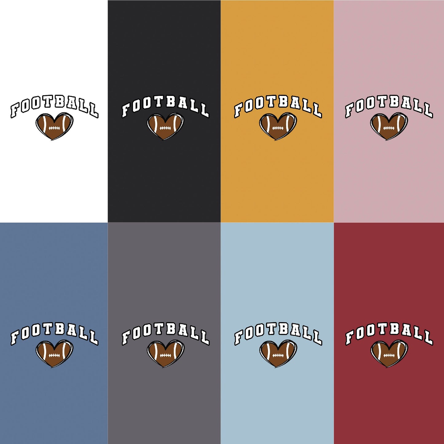 Gridiron Love: American Heartbeat Football T-Shirt