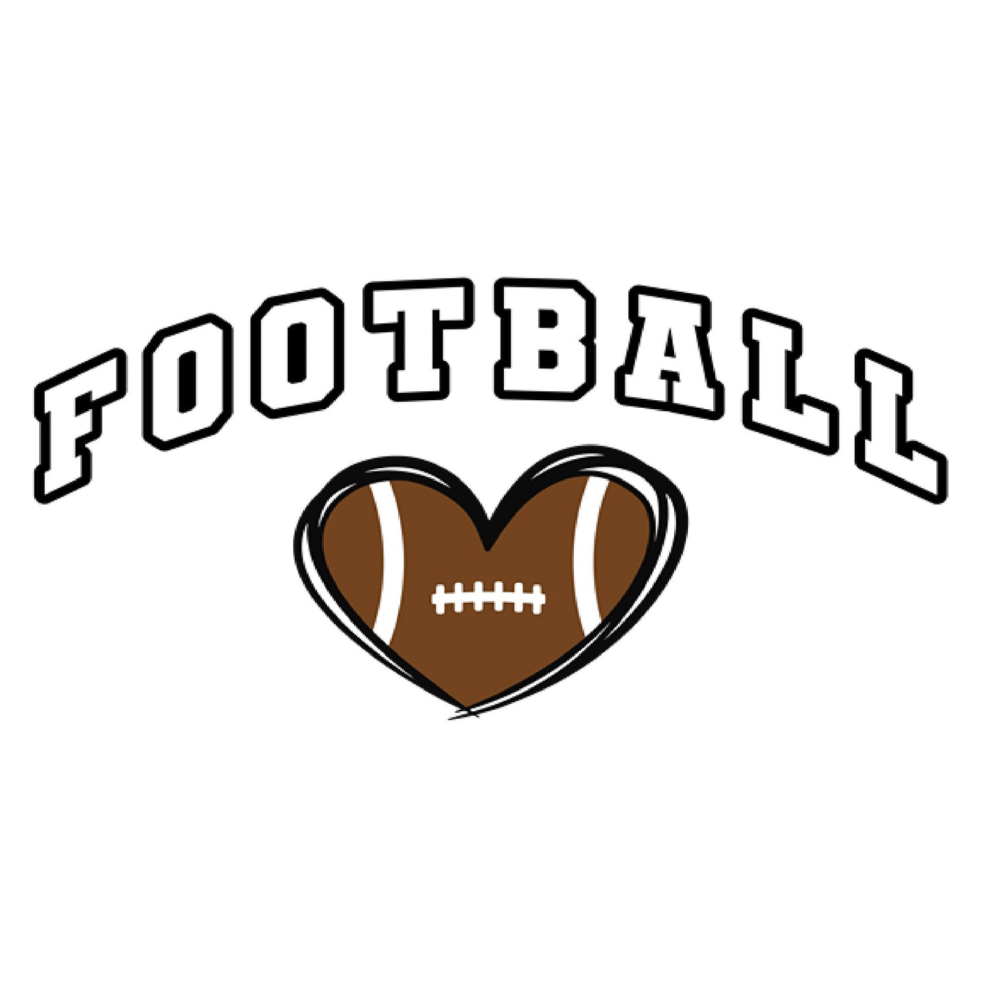 Gridiron Love: American Heartbeat Football T-Shirt