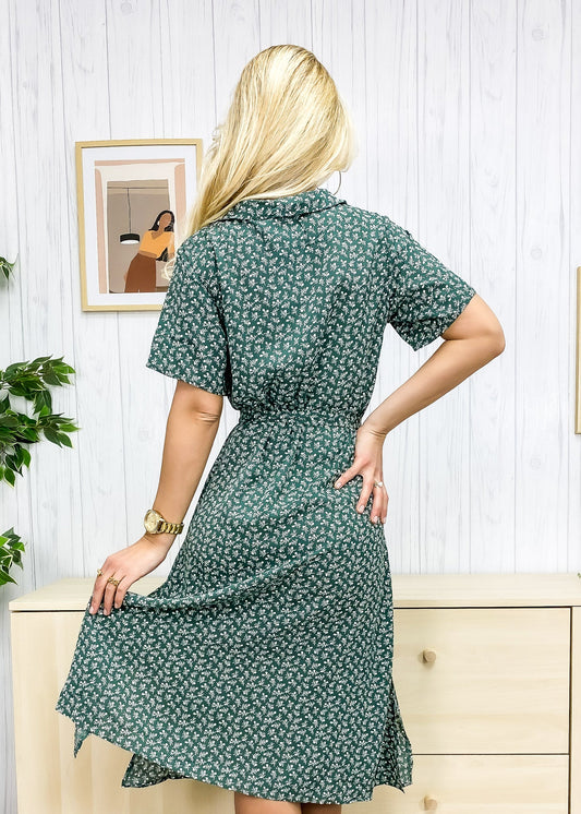 Ditsy Floral Collared Dress