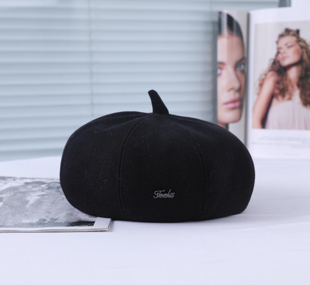 Metallic Text Detail Beret