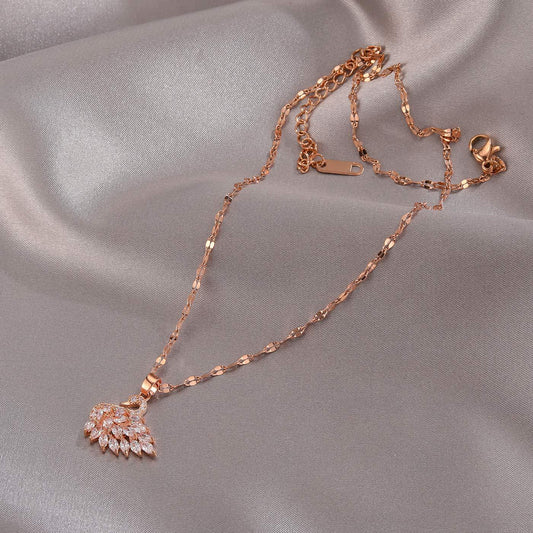 Diamond Swan Pendant Necklace