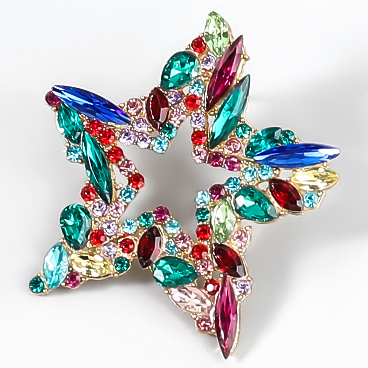 Dazzling Star Shaped Crystal Earrings