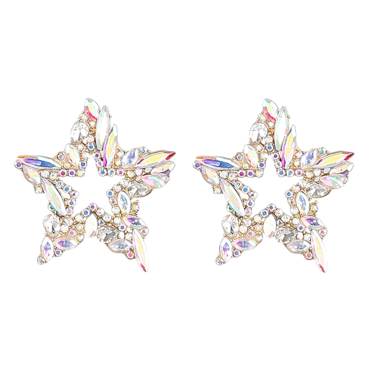 Dazzling Star Shaped Crystal Earrings