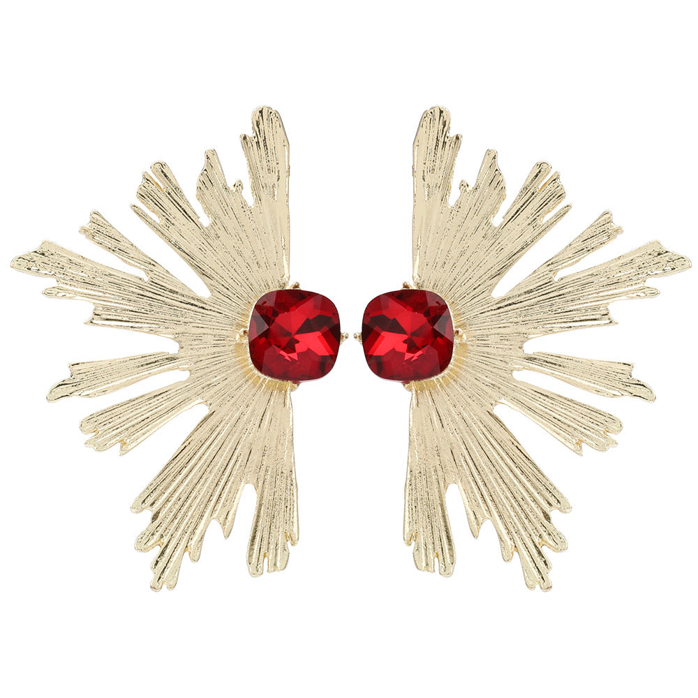 Gold Toned Matching Round Circles Earring Studs