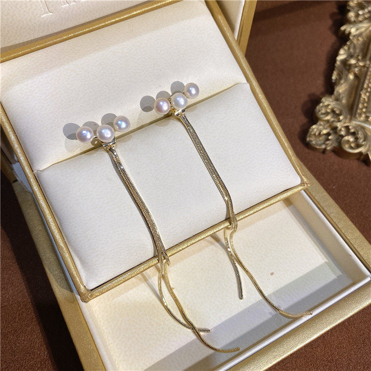 Freshwater Pearl Tassel Earrings