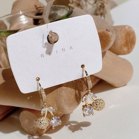 Diamond Cherry Earrings