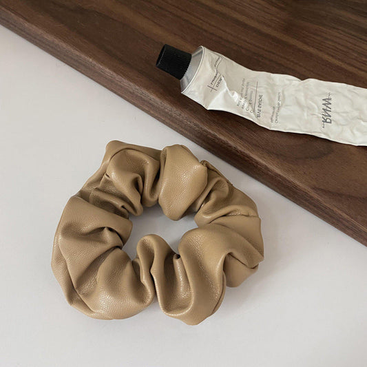 Faux Leather Scrunchy