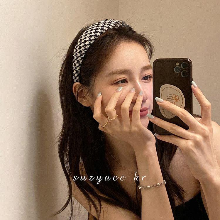 Houndstooth Wide Headband