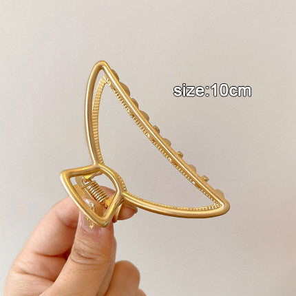 Gold Metal Geometric Open Hair Claw