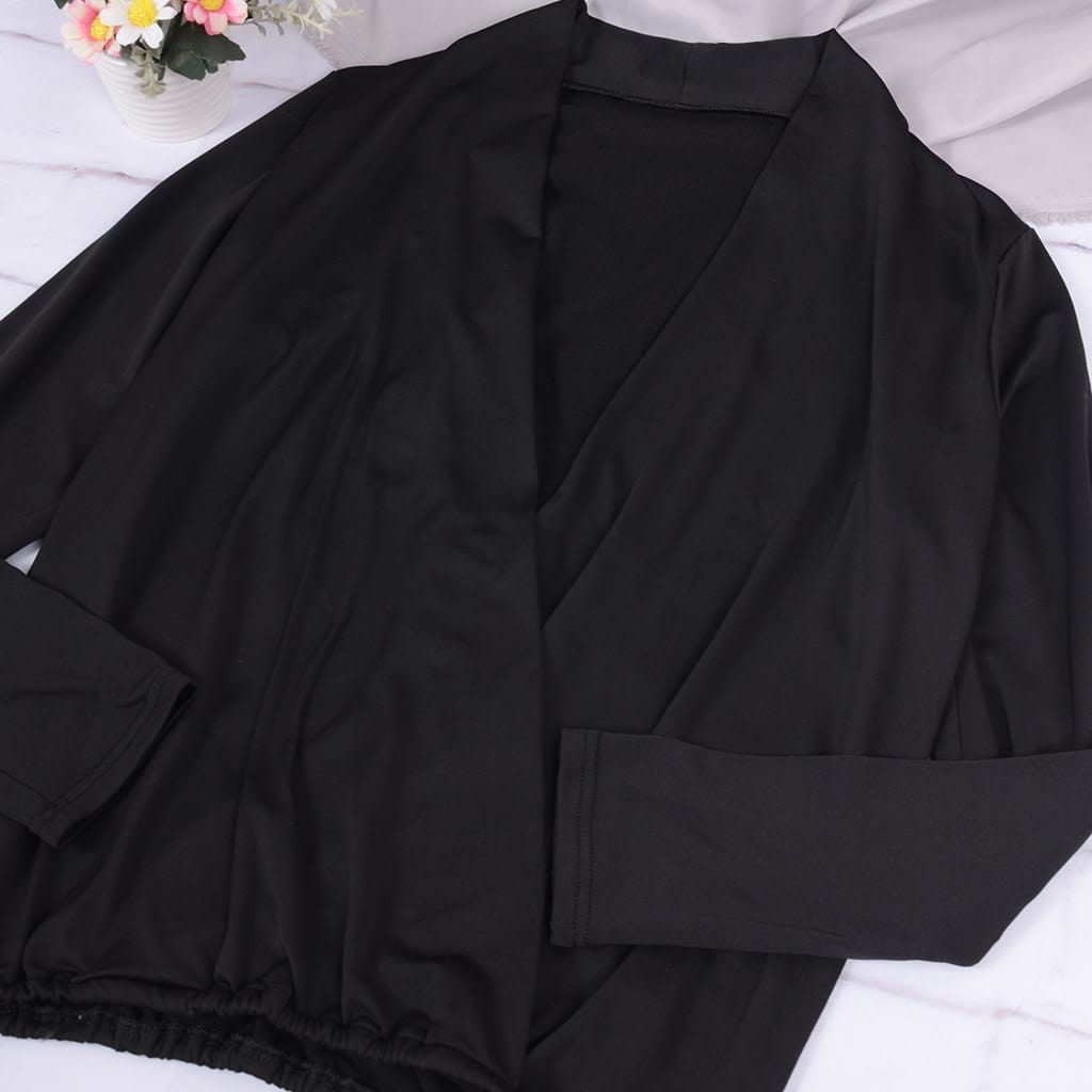 Sexy Plunge Wrap Front Blouse