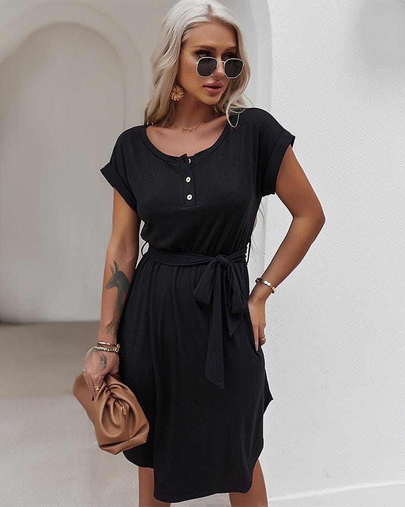 Henley Tie Front Dress