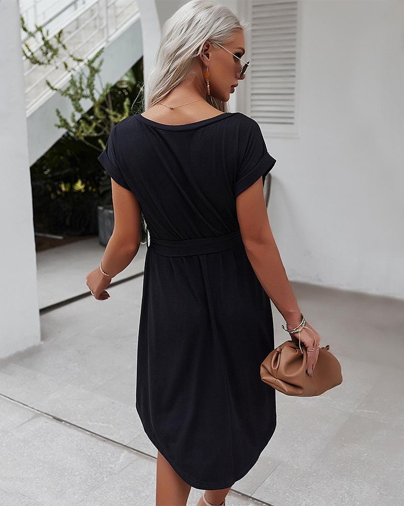 Henley Tie Front Dress